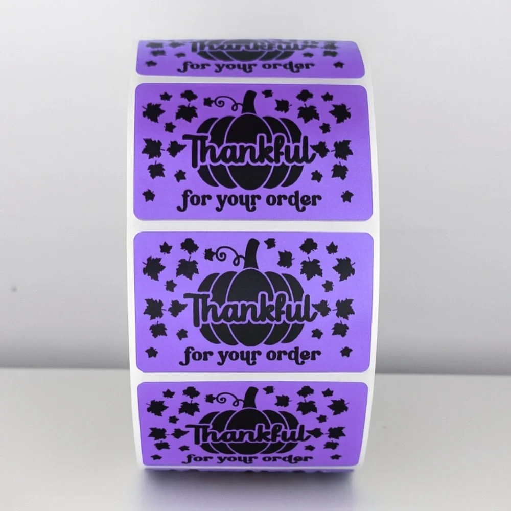 Thankful for Your Order Stickers Fall Pumpkin Packaging Labels | Autumn stickers